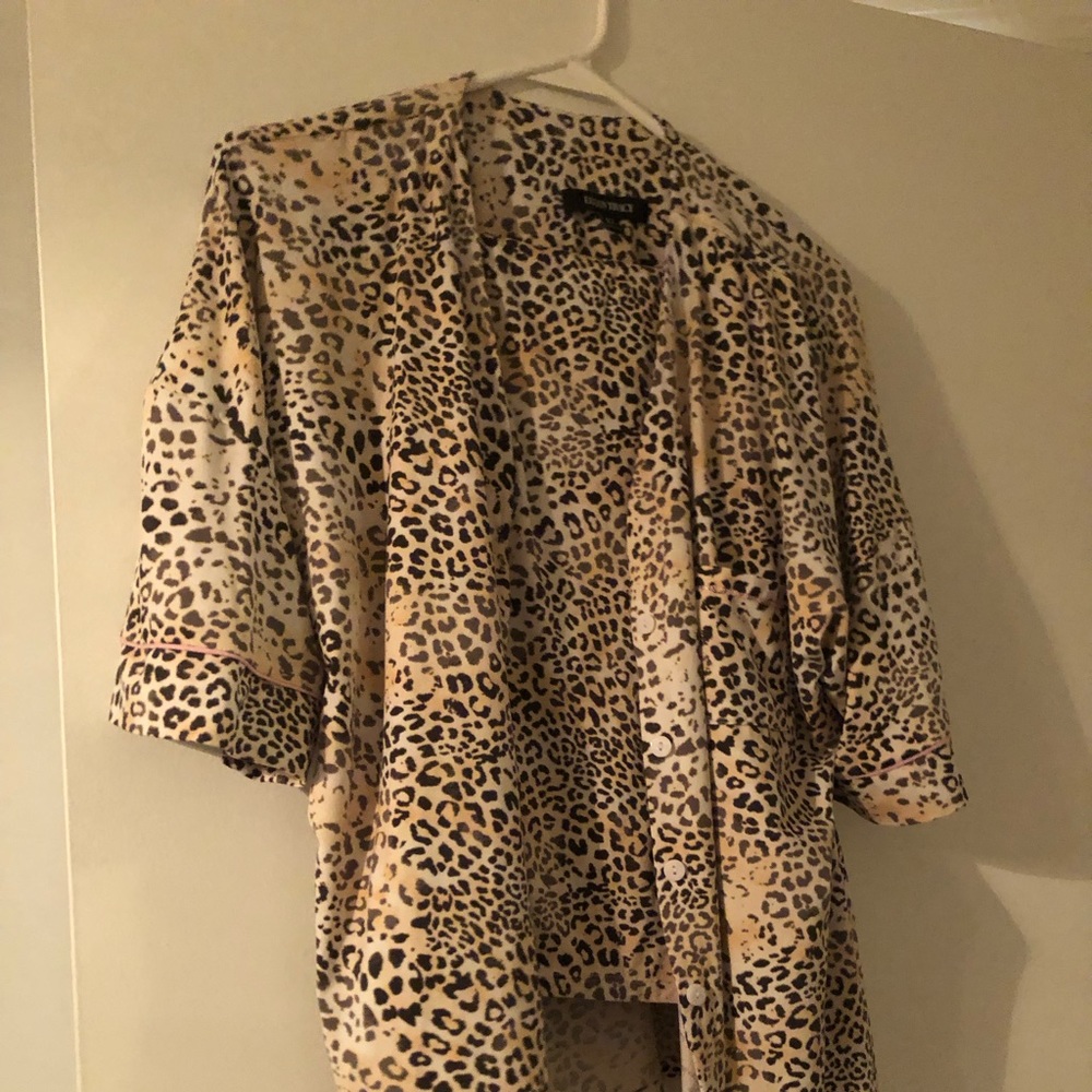 Womens leopard print pajamas size xl
